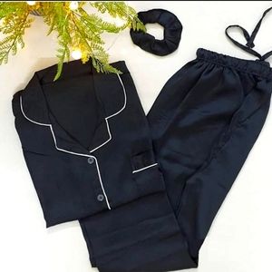 Women Plain Solid Color Pajama Sets/ loungewear Pjs/ night suits